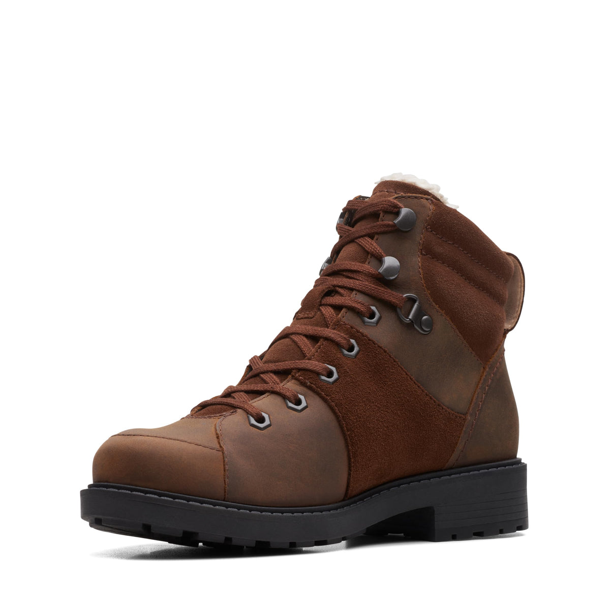 Clarks Orinoco2 Hike WP Women's Brown Wool-Lined Nubuck 26167569 — product view 4