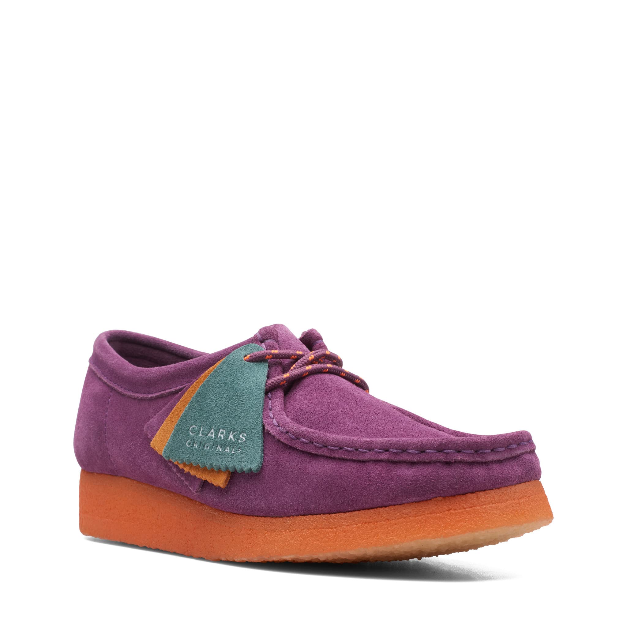 Clarks Originals Wallabee Women's Purple Suede Combi Casual Shoes
