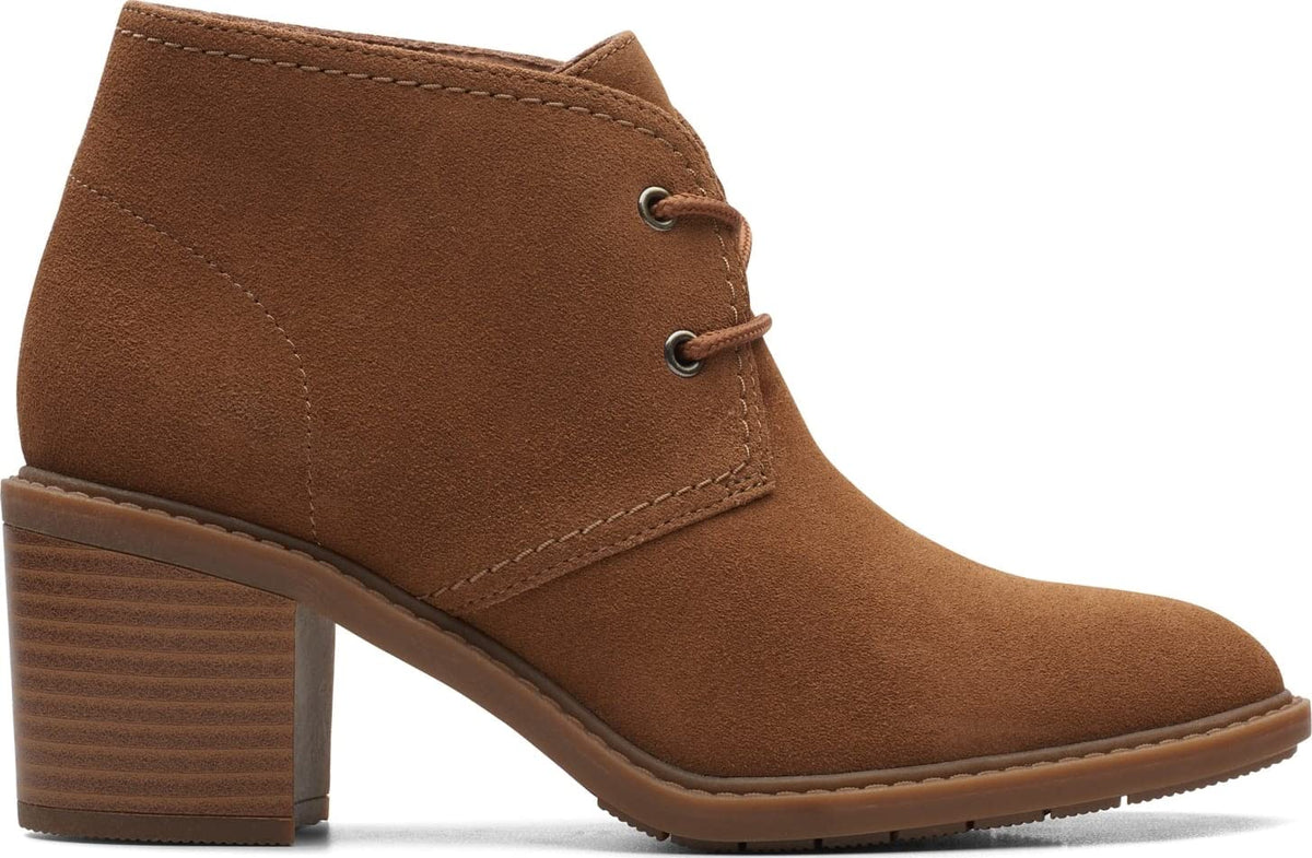 Clarks Scene Lace Boot Women's Dark Khaki Suede 26162180 — product view 1