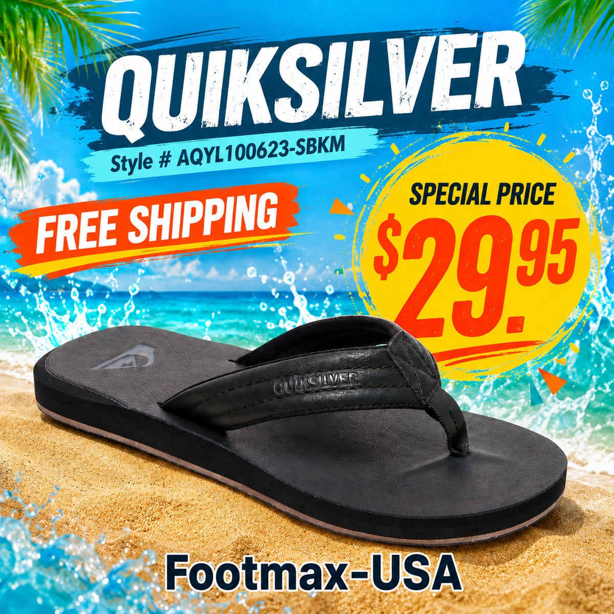 Quicksilver Carver Nubuck Sandal - AQYL100623-SBKM — product view 1