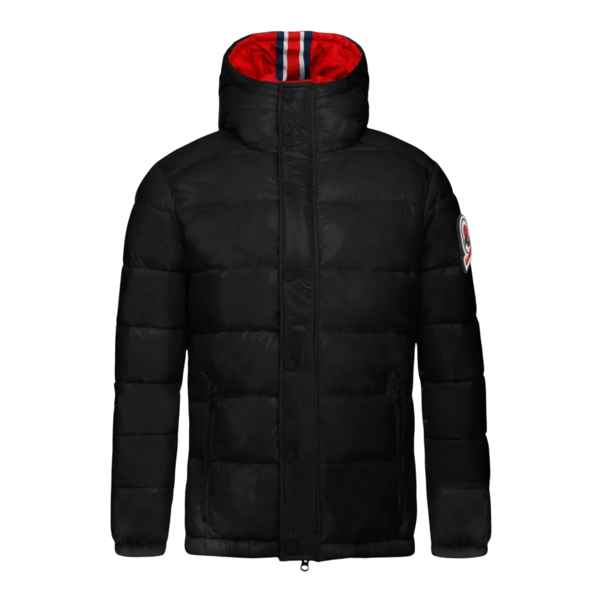 Invicta Oliver Contemporary Stylish Hooded Men's Puffer Jacket - Black – product view 1
