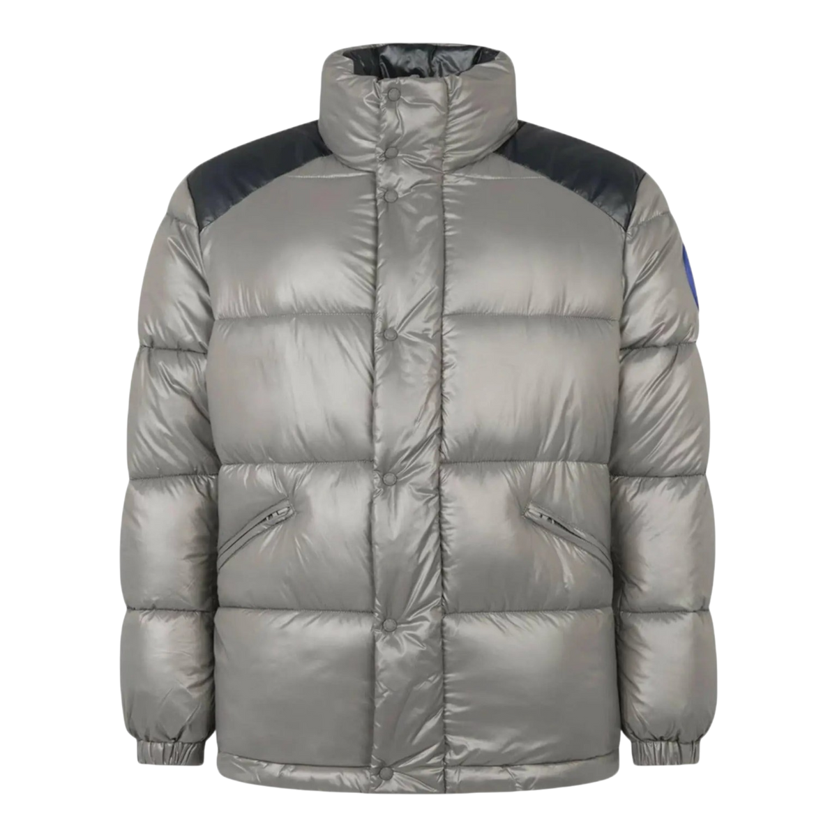 Save The Duck Luck Glossy Puffer Mens Jacket — Mid Grey