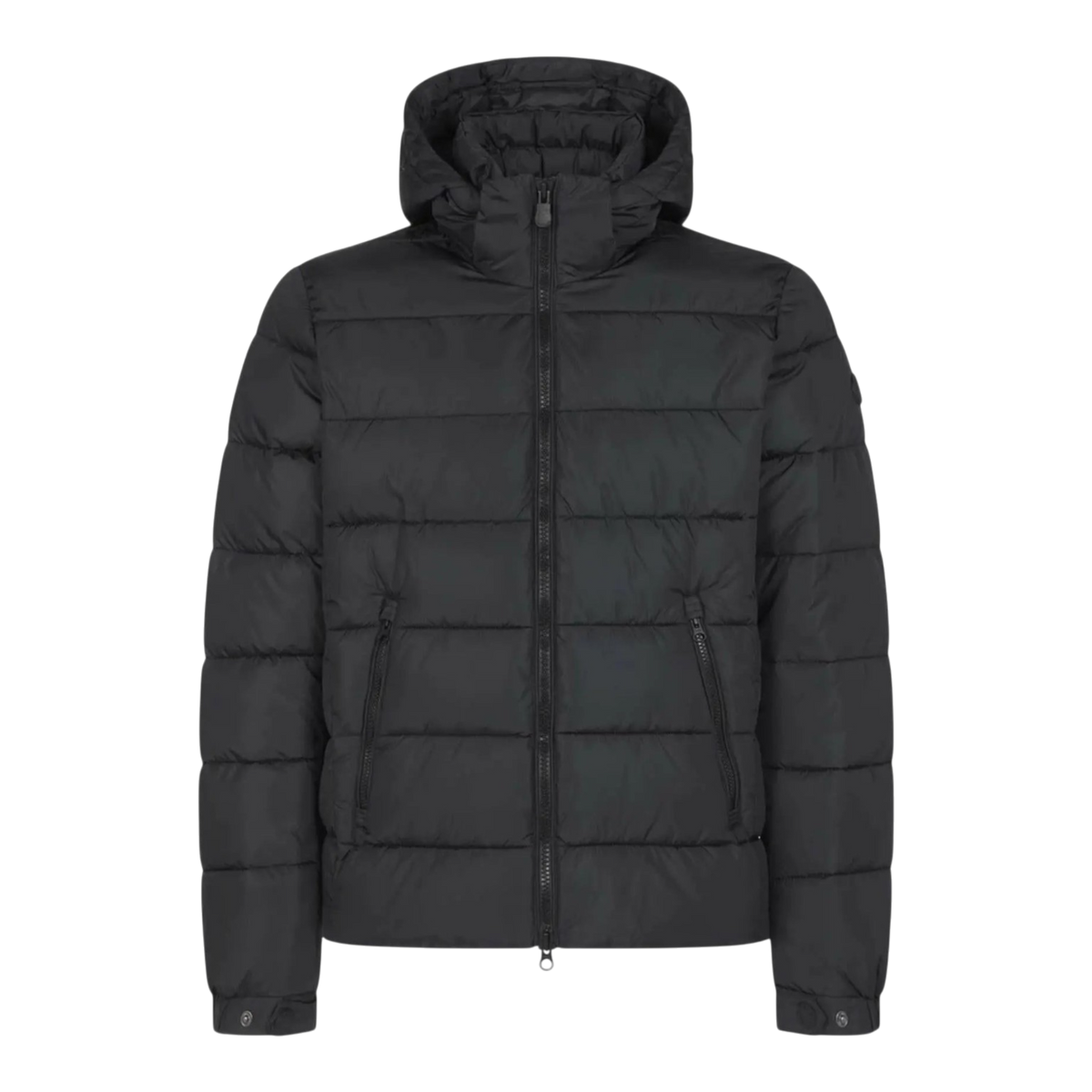 Save The Duck Mega Hooded Puffer Mens Jacket — Black