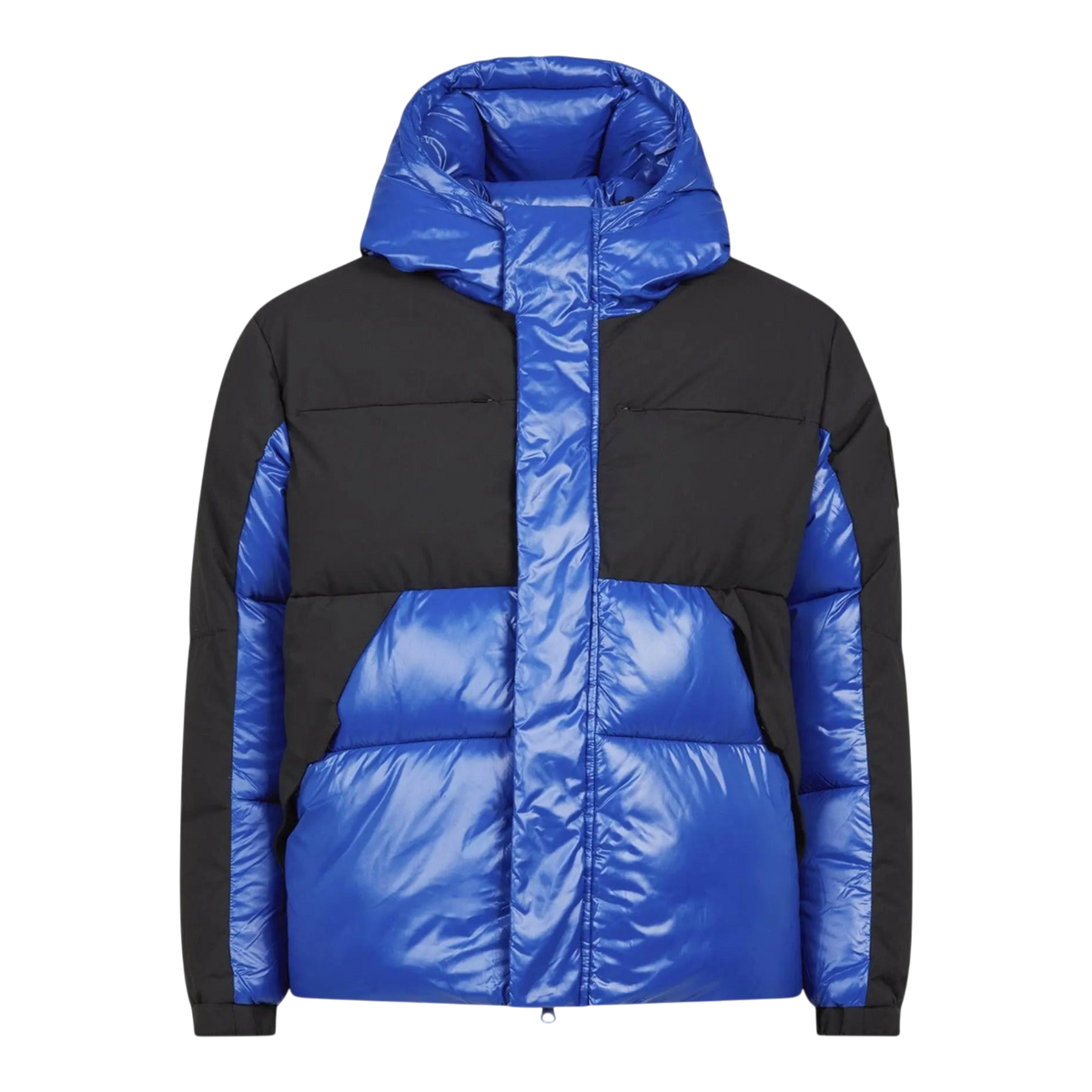 Save The Duck Luma Hooded Puffer Mens Jacket — Twilight Blue/Black