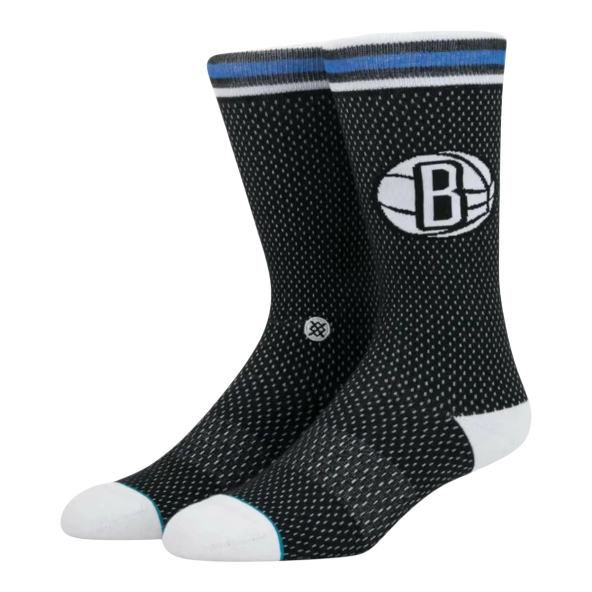 Stance Casual NBA Brooklyn Nets Jersey Men's Crew Socks — Black