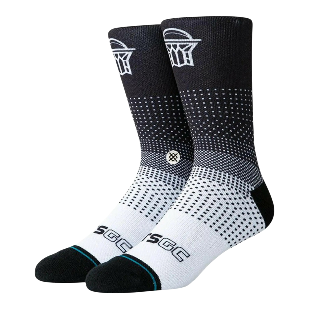 Stance Casual NBA Brooklyn Nets Gaming GC 2K Men's Crew Socks — Black/White