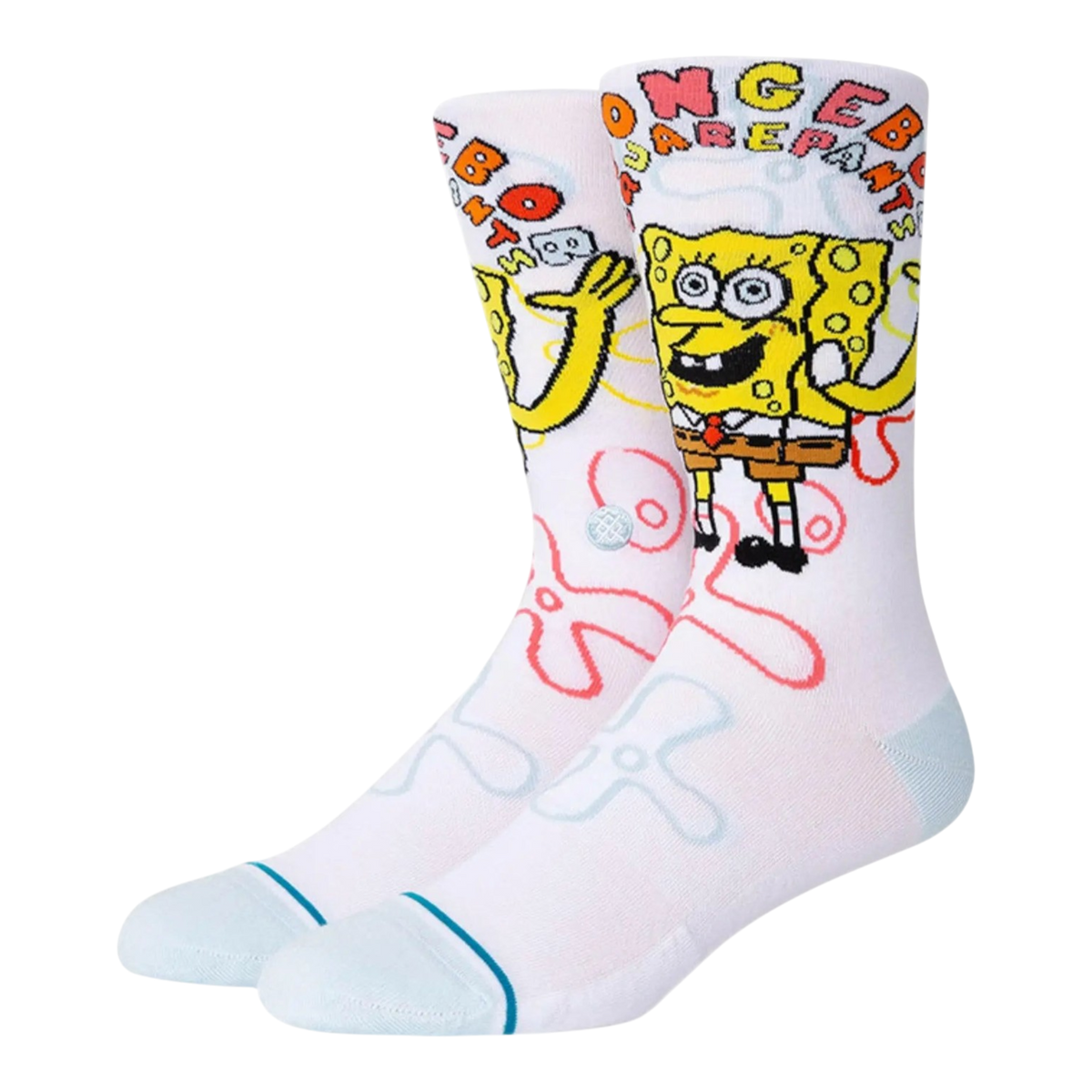 Stance x Sponge Bob Imagination Bob Men's Crew Socks — White