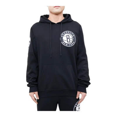 Pro Standard NBA Brooklyn Nets Logo Blended Men's Hoodie — Black – product view 1