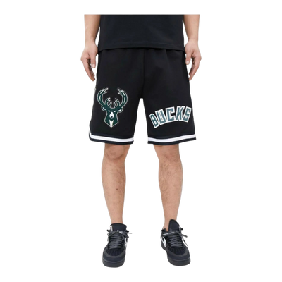 Pro Standard Milwaukee Bucks Classic Chenille Men's Shorts — Black – product view 1
