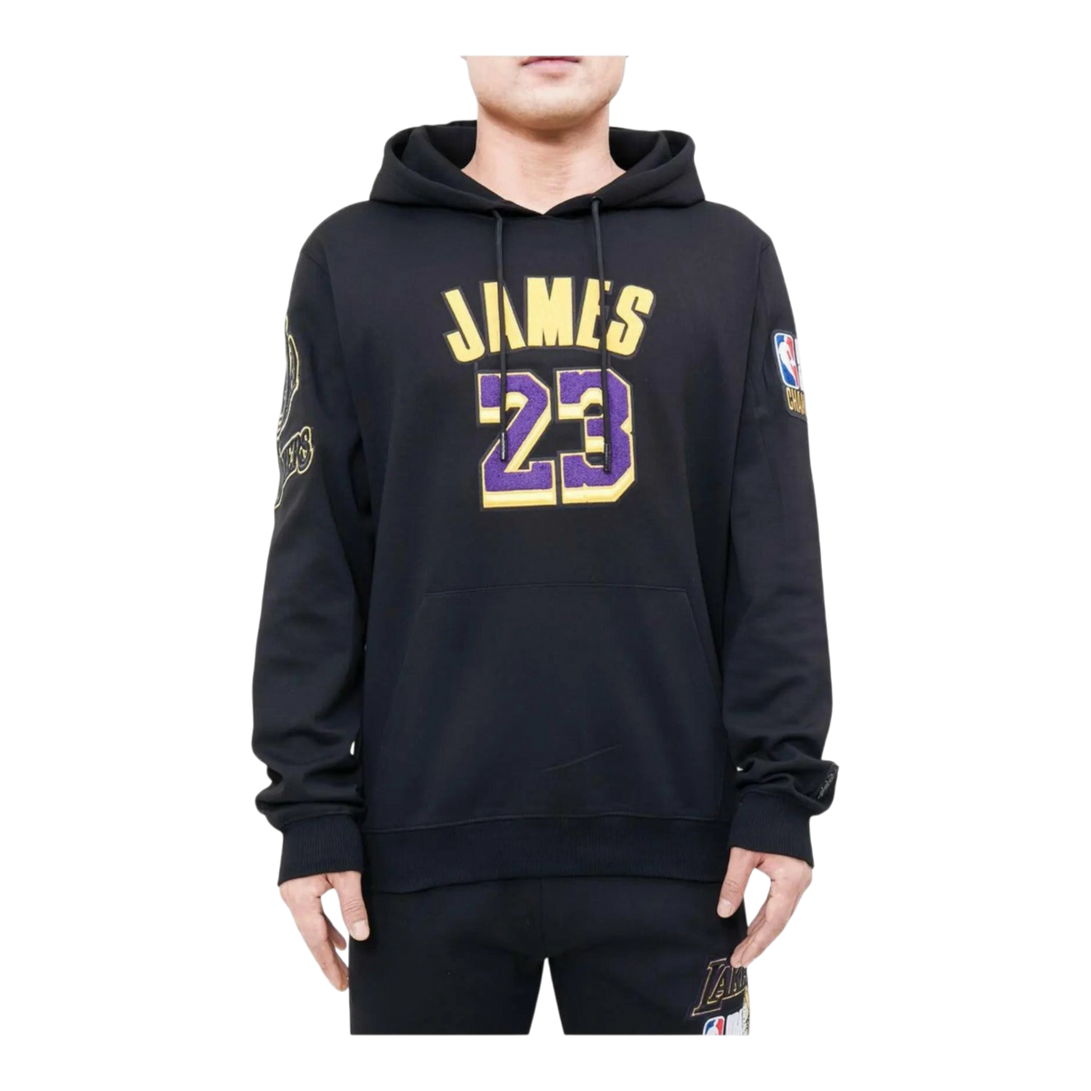Pro Standard Los Angeles Lakers Lebron James Pro Team Men's Hoodie — Black – product view 1