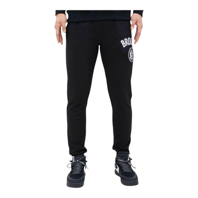 Pro Standard NBA Brooklyn Nets Stacked Logo Men's Sweatpants — Black – product view 1