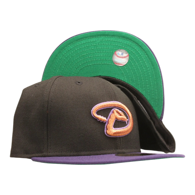New Era 59Fifty Men Fitted Hat Black Arizona Diamondbacks 2001 World Series Green Undervisor – product view 1