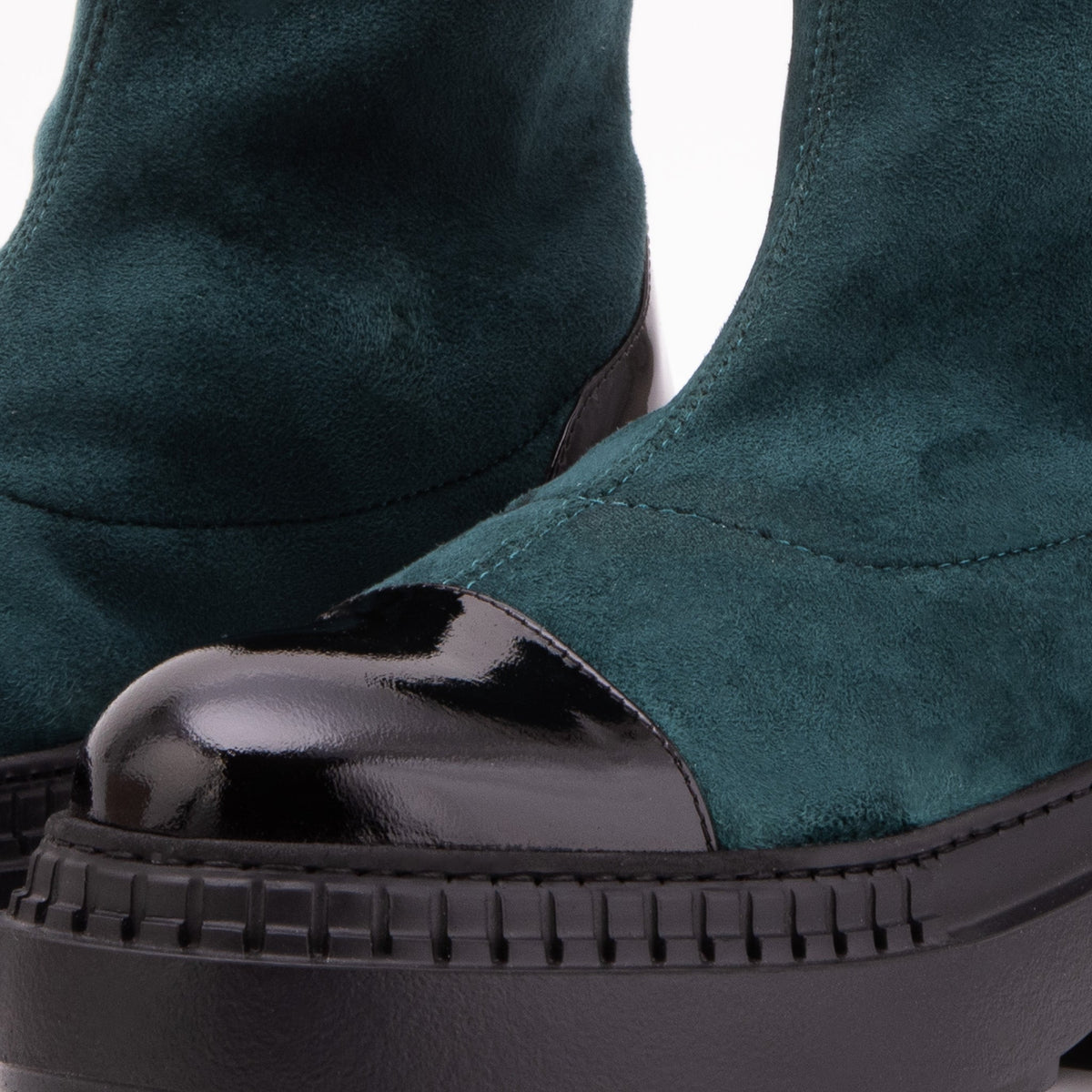 Vinci Leather The Sorella Deep Teal Suede Leather Women’s Boot – product view 3