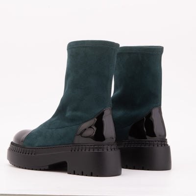 Vinci Leather The Sorella Deep Teal Suede Leather Women’s Boot – product view 4