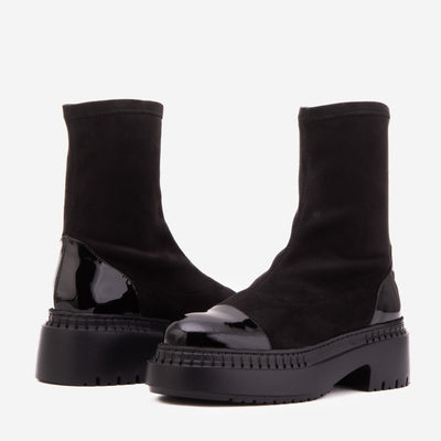 Vinci Leather The Sorella Black Tip Suede Leather Women’s Boot – product view 5