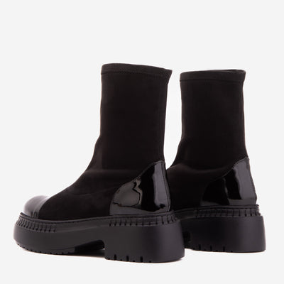 Vinci Leather The Sorella Black Tip Suede Leather Women’s Boot – product view 4