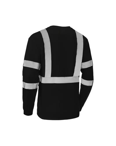 Kiwi High Visibility ANSI/ISEA 107-2020 Reflector Black Long Sleeve Safety Shirt [73300]