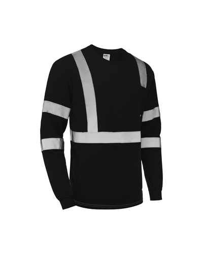 Kiwi High Visibility ANSI/ISEA 107-2020 Reflector Black Long Sleeve Safety Shirt [73300]