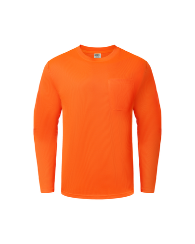 Kiwi High Visibility Orange Long Sleeve Safety Shirt [73500]