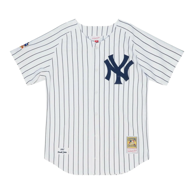 Mitchell & Ness Authentic New York Yankees 1997 Derek Jeter Men Baseball Jersey White/Navy Pinstripe
