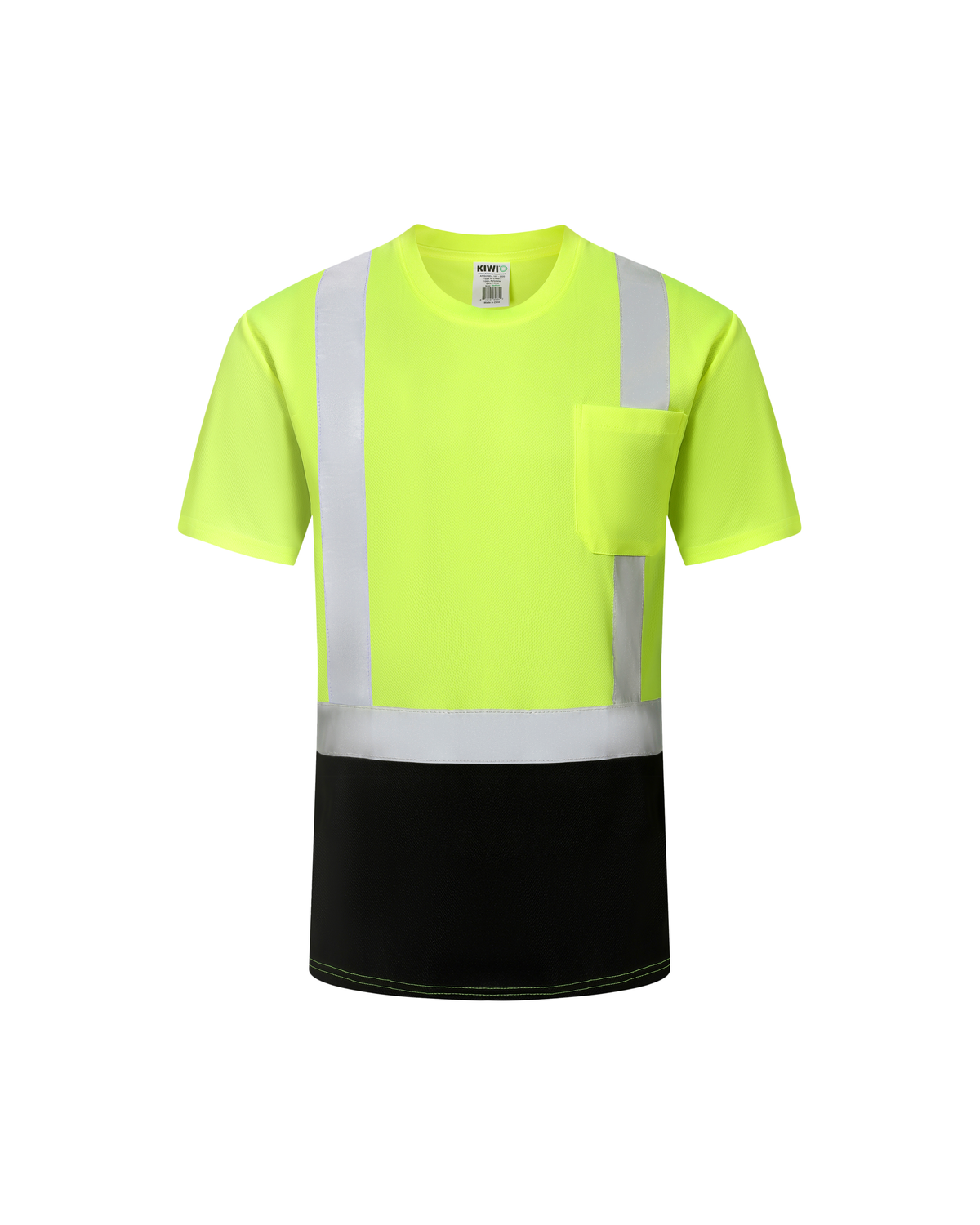 Kiwi High Visibility ANSI/ISEA 107-2020, Type R, Class 2 Two Tone Neon Short Sleeve Safety Shirt [74000]