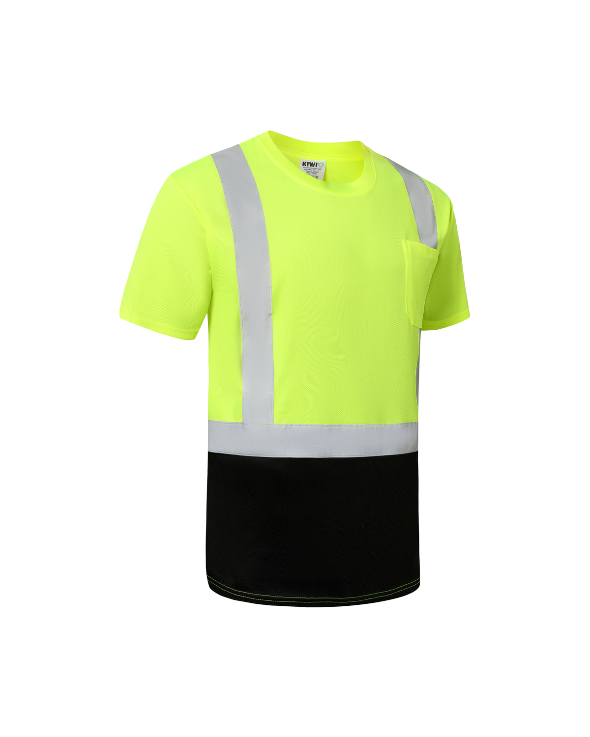 Kiwi High Visibility ANSI/ISEA 107-2020, Type R, Class 2 Two Tone Neon Short Sleeve Safety Shirt [74000]