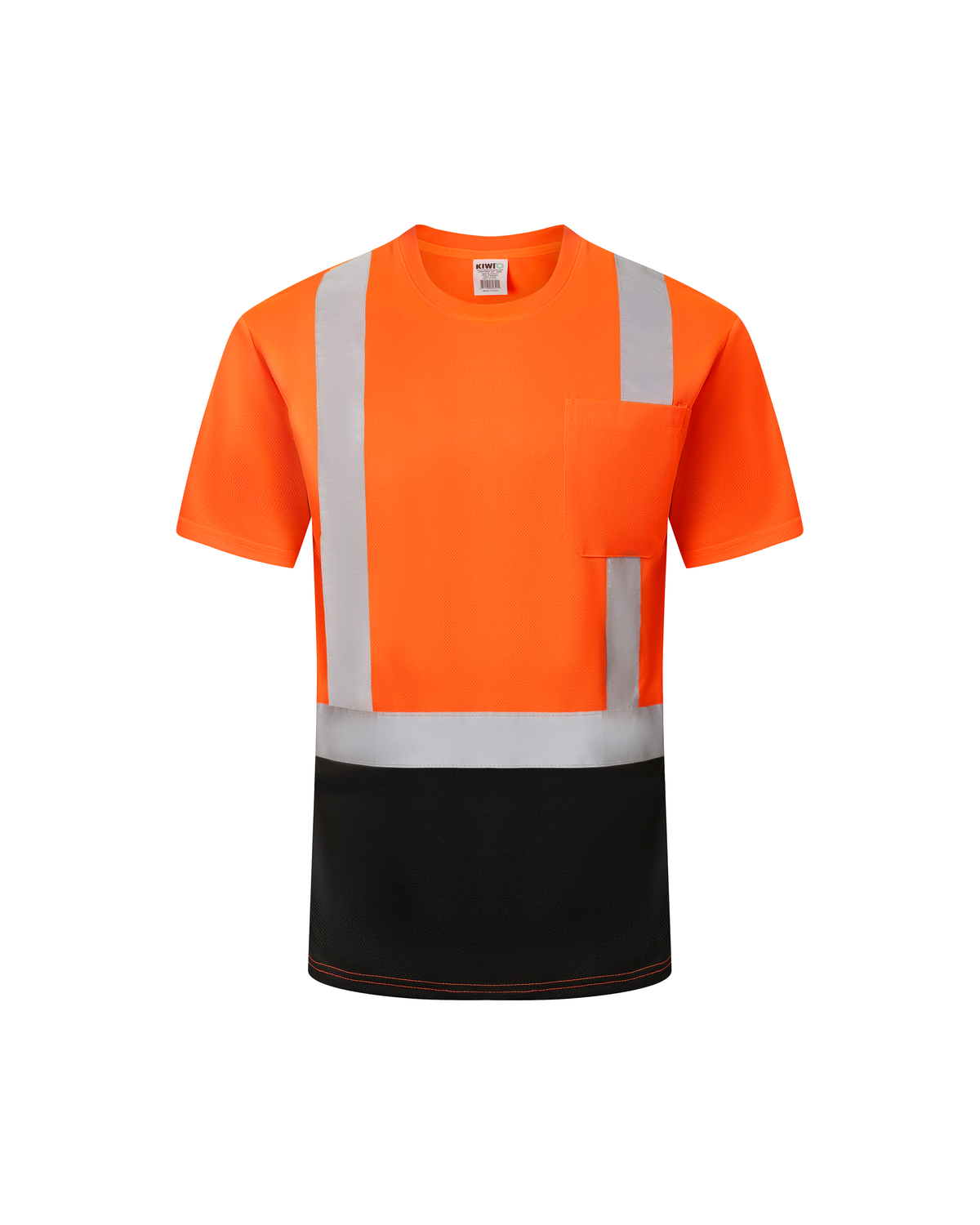 Kiwi High Visibility ANSI/ISEA 107-2020, Type R, Class 2 Two Tone Orange Short Sleeve Safety Shirt [74100]
