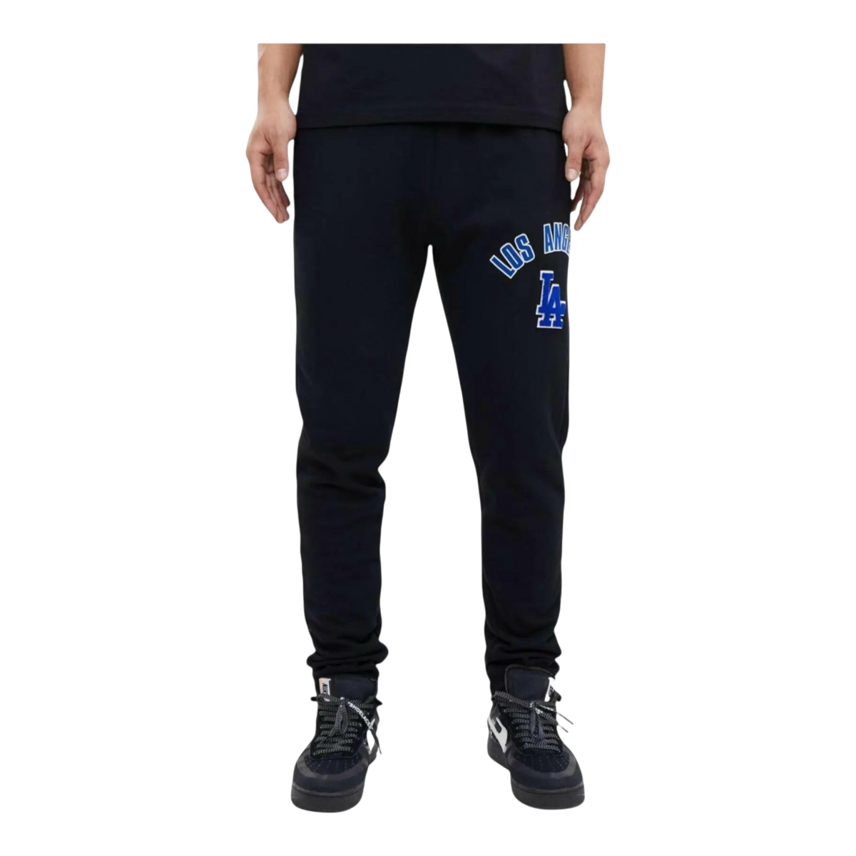 Pro Standard MLB Los Angeles Dodgers Stacked Logo Men's Sweatpants — Black – product view 1