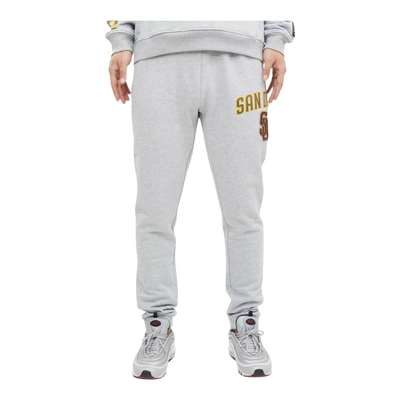 Pro Standard MLB San Diego Padres Stacked Logo Men's Sweatpants — Heather Grey – product view 1