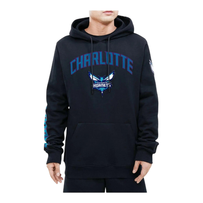 Pro Standard NBA Charlotte Hornets Stacked Logo Pullover Men's Hoodie - Black – product view 1