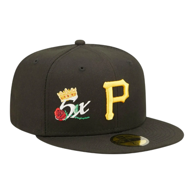 New Era Crown Champs WS 59Fifty Pittsburgh Pirates Men Fitted Hat Black