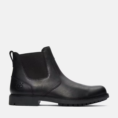 Timberland Stormbucks Waterproof Chelsea Men's Boots — Black Leather