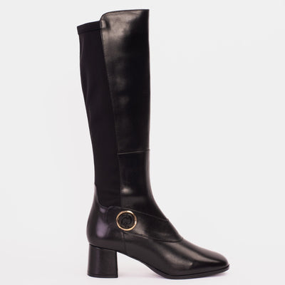 Vinci Leather The Windsor Black Leather Knee High Women Boot – product view 1