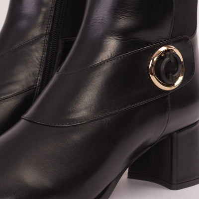 Vinci Leather The Windsor Black Leather Knee High Women Boot – product view 3