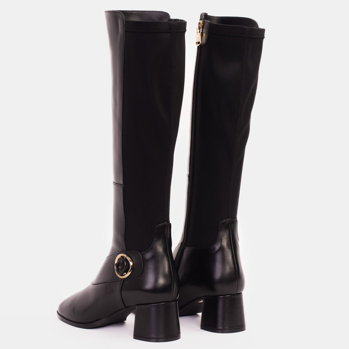 Vinci Leather The Windsor Black Leather Knee High Women Boot – product view 4