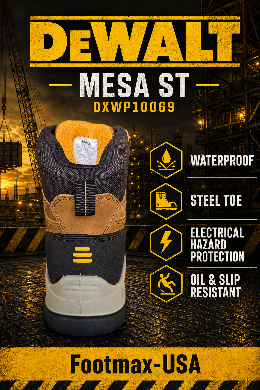 Dewalt Mesa St - Steel Toe - Waterproof - Electrical Hazard - DXWP10069 — product view 4