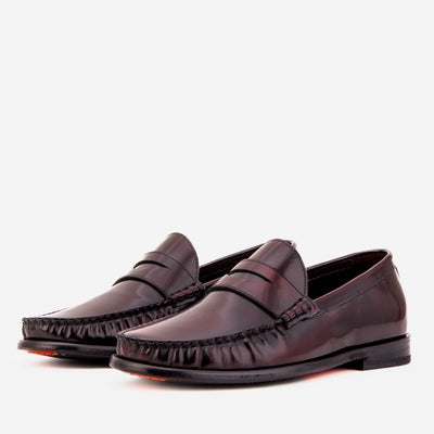 Vinci Leather The Belmont Burgundy Polished Leather Men Loafer – product view 2