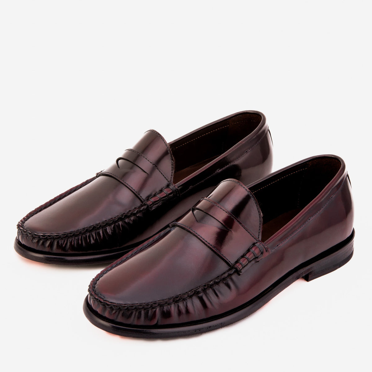 Vinci Leather The Belmont Burgundy Polished Leather Men Loafer – product view 4
