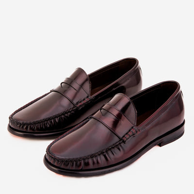 Vinci Leather The Belmont Burgundy Polished Leather Men Loafer – product view 4