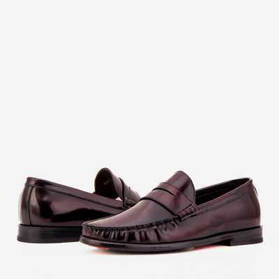 Vinci Leather The Belmont Burgundy Polished Leather Men Loafer – product view 5