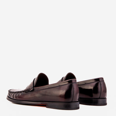 Vinci Leather The Belmont Burgundy Polished Leather Men Loafer – product view 6