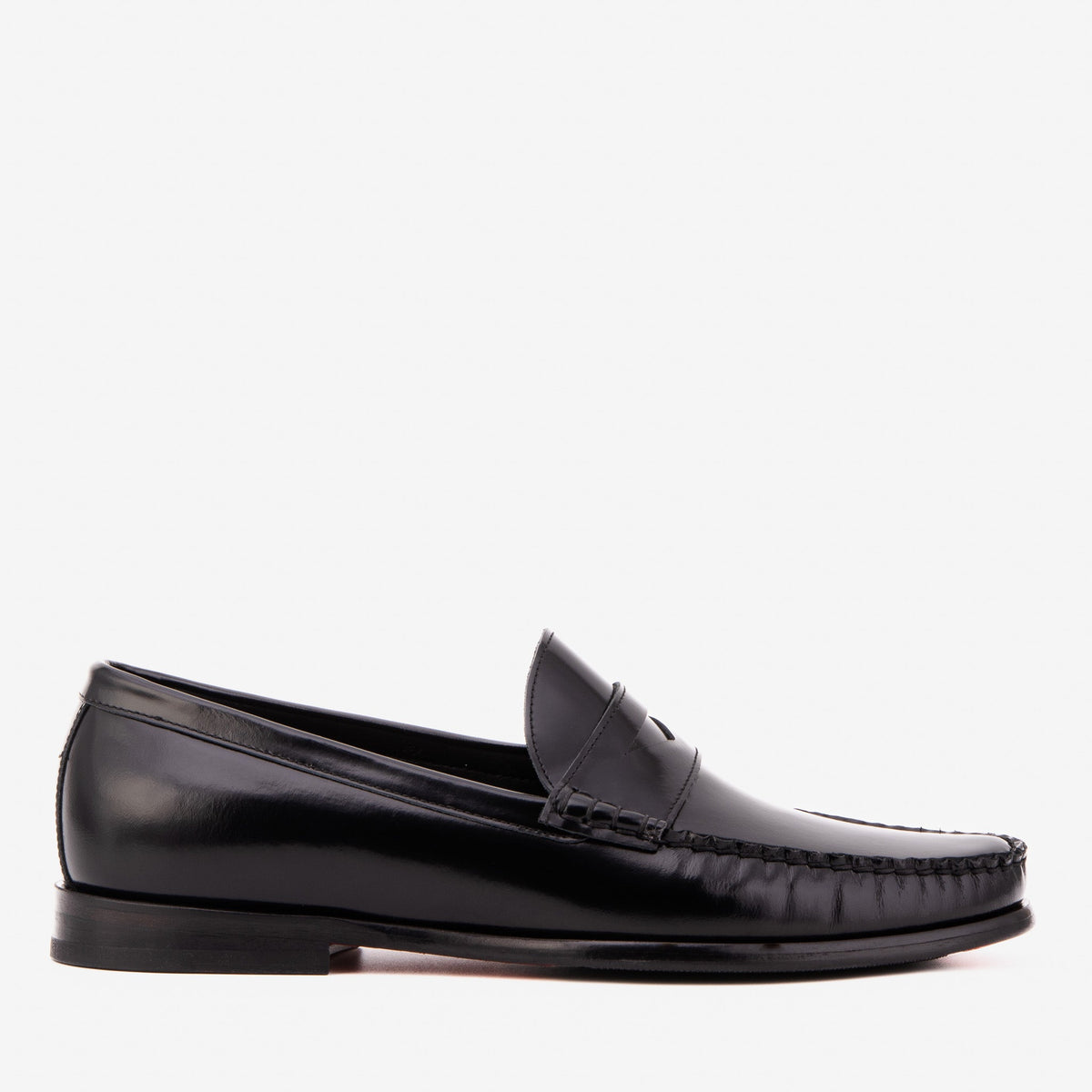 Vinci Leather The Belmont Black Polished Leather Men Loafer – product view 1