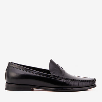 Vinci Leather The Belmont Black Polished Leather Men Loafer – product view 1