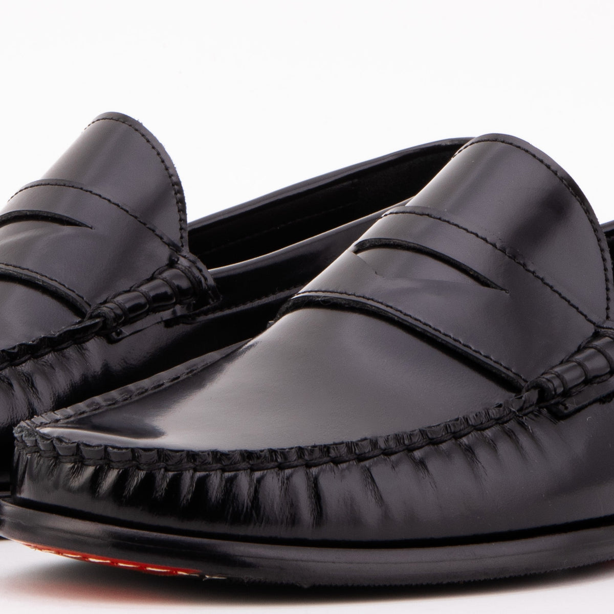 Vinci Leather The Belmont Black Polished Leather Men Loafer – product view 3