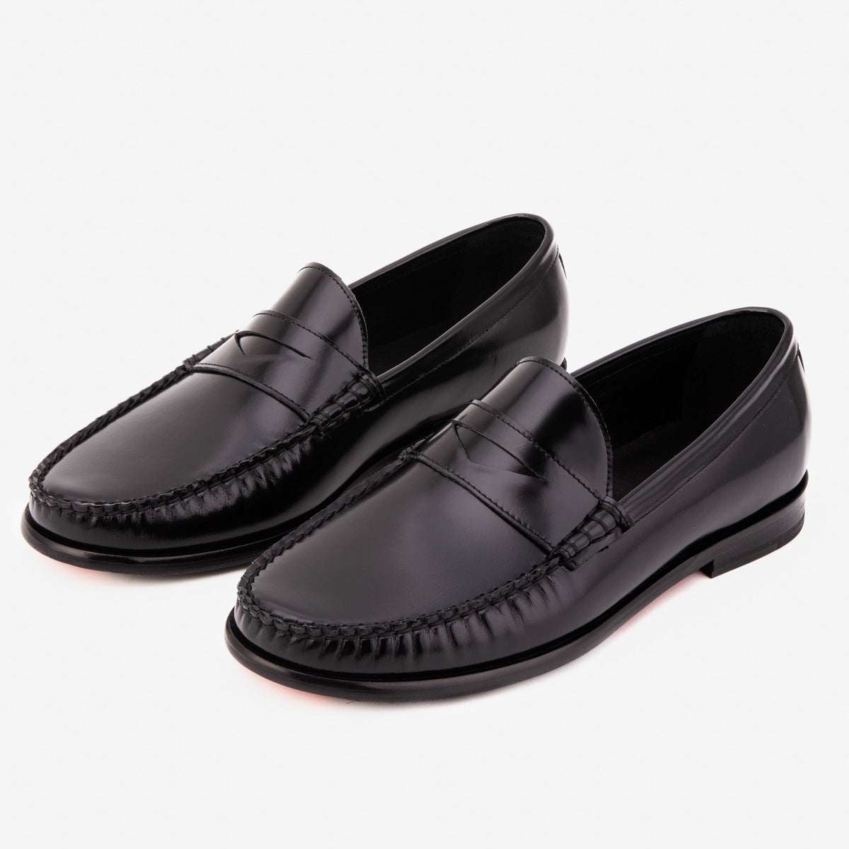 Vinci Leather The Belmont Black Polished Leather Men Loafer – product view 4