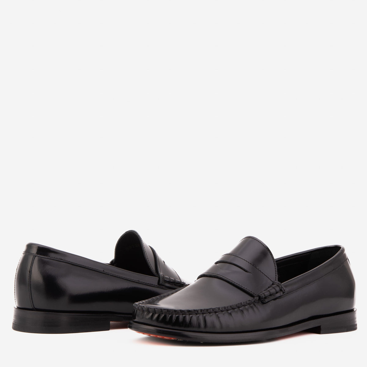 Vinci Leather The Belmont Black Polished Leather Men Loafer – product view 5
