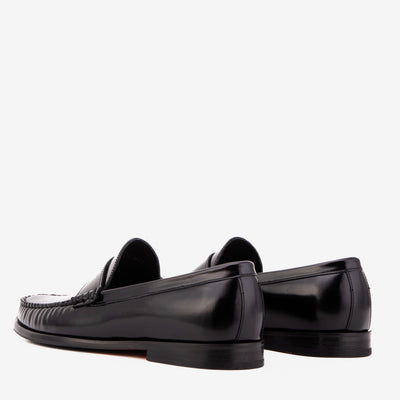 Vinci Leather The Belmont Black Polished Leather Men Loafer – product view 6