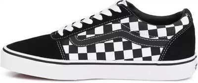 Vans Ward Checkered Men's Sneakers — Black/White Suede