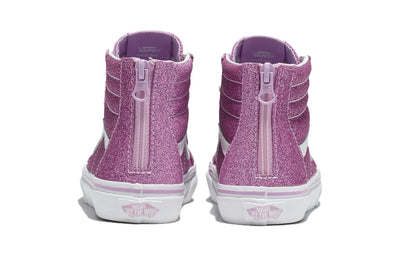 Vans Sk8 Hi Zip 2.5 Glitter Kids' Sneakers — Purple