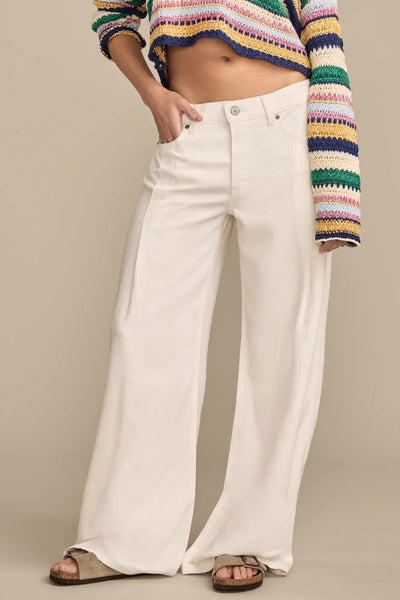[7W15723-110] WOMENS LUCKY BRAND WIDE LEG PLEATED LIQUID DENIM LUXE PALAZZO